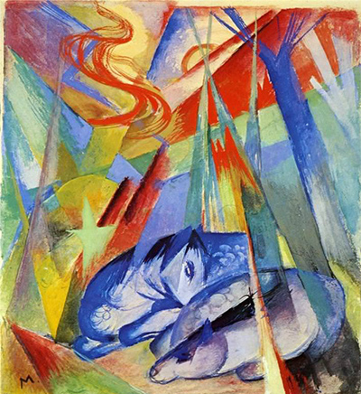 Schlafende Tiere Franz Marc